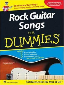 Paperback Rock Guitar Songs for Dummies Book