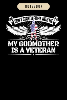 Notebook: Funny veteran godmother military salute us flag  Notebook|6x9(100 pages)Blank Lined Paperback Journal For Student, kids, women, girls, boys, men, birthday gifts|Veteran day gifts notebook