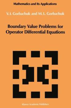 Hardcover Boundary Value Problems for Operator Differential Equations Book