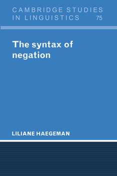 Hardcover The Syntax of Negation Book