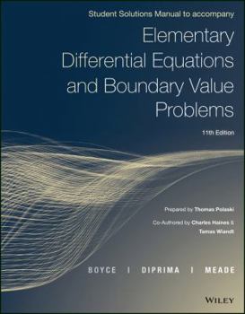 Paperback Elementary Differential Equations and Boundary Value Problems, Student Solutions Manual Book