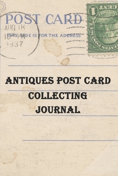 Paperback Antiques Postcard Colecting Journal Book