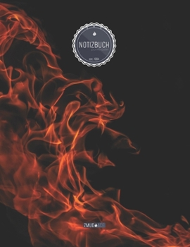 ZMUDACE Notizbuch Punktraster: in DIN A4 Softcover ZP082 Flamme 156 leere gepunktete Seiten mit pers�nlichem Register + Seitenzahlen Zeichenbuch, Skizzenbuch, Dot Grid Notebook, Malbuch, Notizheft zum