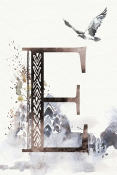 Monthly Planner with Monogram Letter E: Personalized Undated Calendar (Ethnic Design)