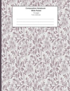 Paperback Composition Notebook: Brown Leaves, Wide Ruled Primary Copy Notebook, SOFT Cover Girls Boys Kids Elementary School Supplies Student Teacher Book