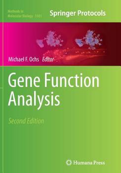 Paperback Gene Function Analysis Book