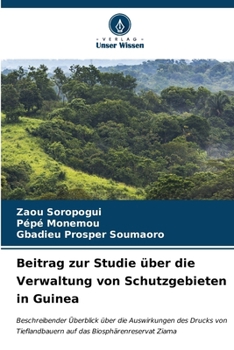 Paperback Beitrag zur Studie über die Verwaltung von Schutzgebieten in Guinea [German] Book