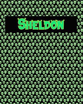 Paperback 120 Page Handwriting Practice Book with Green Alien Cover Sheldon: Primary Grades Handwriting Book