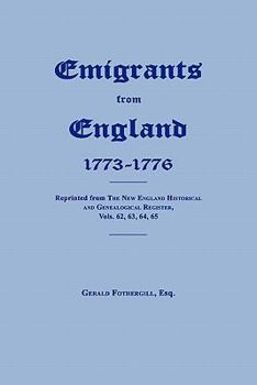 Paperback Emigrants From England 1773-1776 Book