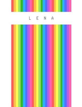 Paperback Lena: Personalized rainbow sketchbook with name: 120 Pages Book