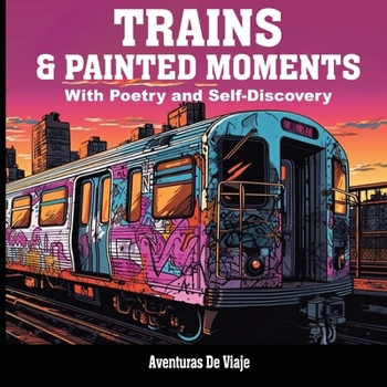 Trains & Painted Moments: With Poetry and Self-Discovery (Adult Coloring Book)
