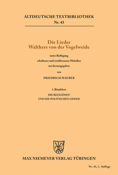 Paperback Die Lieder Walthers von der Vogelweide [German] Book