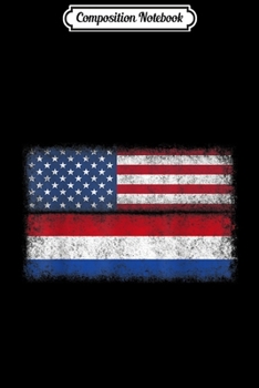 Composition Notebook: Dutch American Flag Netherlands Usa Holland Nederland  Journal/Notebook Blank Lined Ruled 6x9 100 Pages
