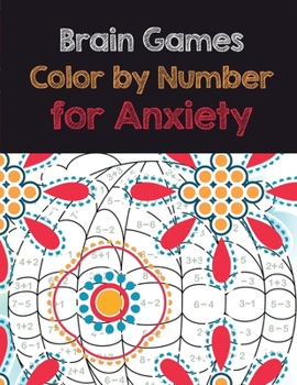 Paperback Brain Games Color by Number for Anxiety: Adult Coloring Book by Number for Anxiety Relief, Scripture Coloring Book for Adults & Teens Beginners, Books Book