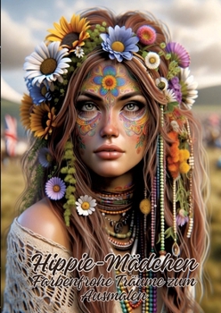 Hippie-Mädchen: Farbenfrohe Träume zum Ausmalen (German Edition)