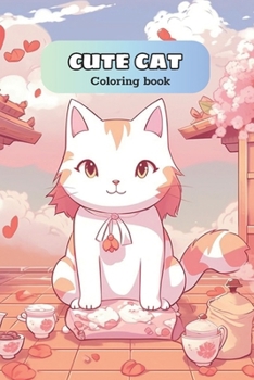 Paperback CUTE CAT Coloring book: Adorable Cartoon Cats and Kittens Book