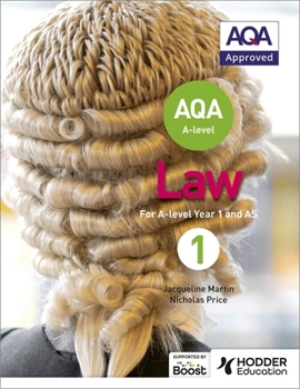 Paperback AQA A-Level Law For Year 1 AS Book