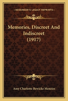 Paperback Memories, Discreet And Indiscreet (1917) Book