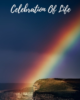 Celebration Of Life: In Loving Memory Funeral Guest Book, Memorial Guest Book, Registration Book, Condolence Book, Celebration Of Life Remembrance Book, Contemporary Matte Finish, Hard Cover