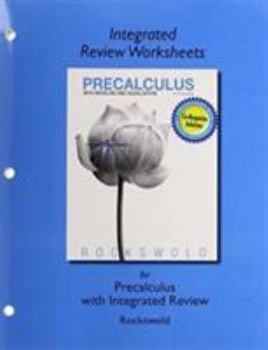 Paperback Integrated Review Worksheets for Precalculus with Integrated Review Book