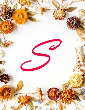 S: Monogram Initial Nail Salon Appointment Book 2 Columns Appointment Paper, Daily Appointment Book, Daily Appointment Books, 8.5" x 11", 110 pages