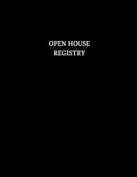 Paperback Open House Registry: Guest and Visitors Sign in Book (Black) Book