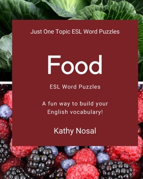 Paperback Food ESL Word Puzzles Book