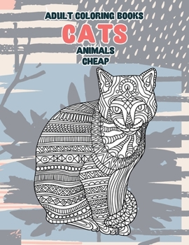 Paperback Adult Coloring Books Cheap - Animals - Cats Book