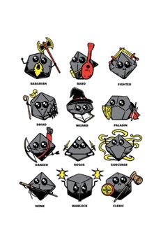 Paperback Notebook: Gamer Dice Dungeon Rpg Tabletop Funny Gifts 120 Pages, 6X9 Inches, Dot Grid Book
