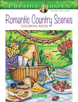 Paperback Creative Haven Romantic Country Scenes Coloring Book