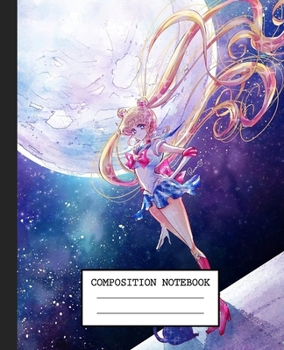 Notebook: Anime Japan Sailor Moon Soft Glossy Cover Graph Paper Pages Book 7.5 x 9.25 Inches 110 Pages