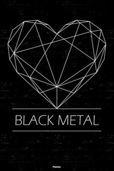 Paperback Black Metal Planner: Black Metal Geometric Heart Music Calendar 2020 - 6 x 9 inch 120 pages gift Book