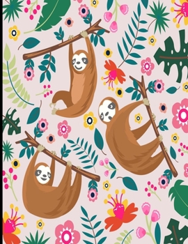 Abi: Sloth Notebook, 366 Pages College Ruled Sloth Notebook, Cute Sloth Cover Note Pad