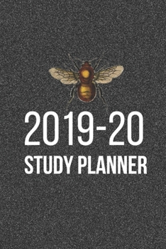 Bee Student Planner - September 2019 to August 2020: Black Glitter Effect Revision Planner and Month to a Page Diary - Ideal for college or university students or studying for exams