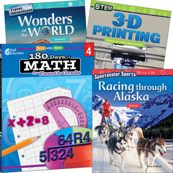 Hardcover Learn-At-Home: Explore Math Bundle Grade 4: 4-Book Set Book