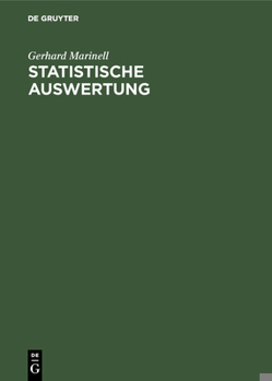 Hardcover Statistische Auswertung [German] Book