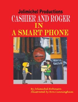 Paperback Cashier and Roger in a Smartphone Book