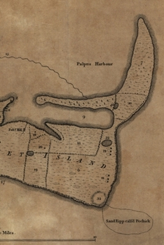 1782 Map of the Island of Nantucket, Massachusetts - a Poetose Notebook / Journal / Diary (50 Pages/25 Sheets)