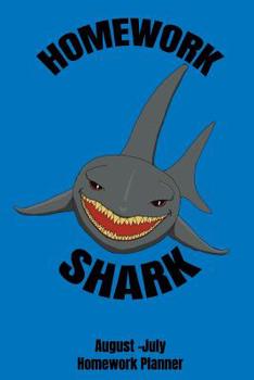 Paperback Homework Shark August - July Homework Planner Book