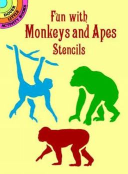 Paperback Fun with Monkeys and Apes Stencils Book