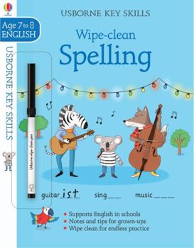 Paperback Key Skills Wipe-clean Spelling - Age 7 to 8 Book