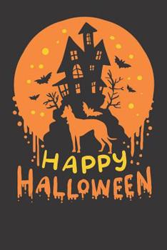 Paperback Notebook 6x9 Dot Grid: Greyhound Dog Happy Halloween Gift Book