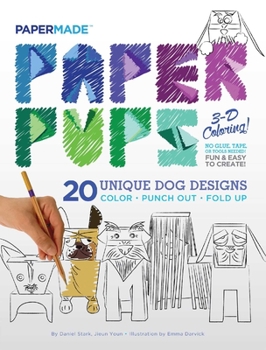 Paperback Paper Pups 3-D Coloring! Book