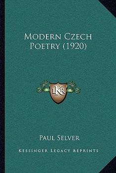 Paperback Modern Czech Poetry (1920) Book