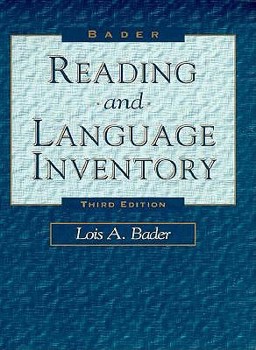 Paperback Bader Reading and Language Inventory with Booklet (Graded Reading Passages) Pkg. Book