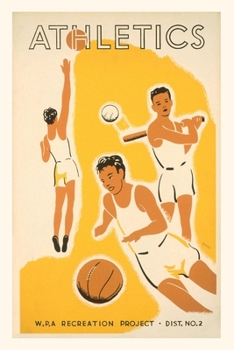 Paperback Vintage Journal WPA Athletics Poster Book