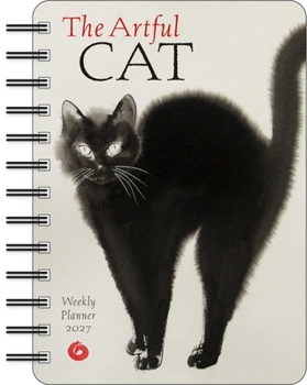 The Artful Cat 2027 Weekly Planner Calendar: Brush and Ink Watercolor Paintings