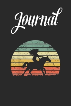 Journal: Girl Horse Riding Shirt Vintage Cowgirl Texas Ranch Blank Ruled Line College Journal Notebook Size for Diary Student Teacher Friend with 120 Pages of 6inx9in Blank Paper
