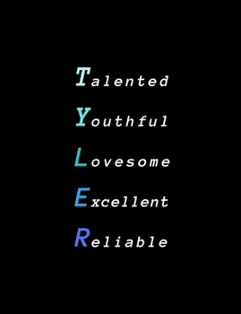 Tyler: Inspiring composition notebook gift for boy, son or man | Name personalized present | Elegant wide ruled paper | Standard size perfect for school, college or university