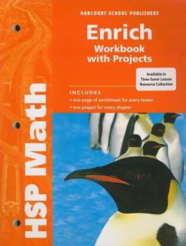 Paperback Hsp Math: Enrich Workbook with Projects Grade 5 Book